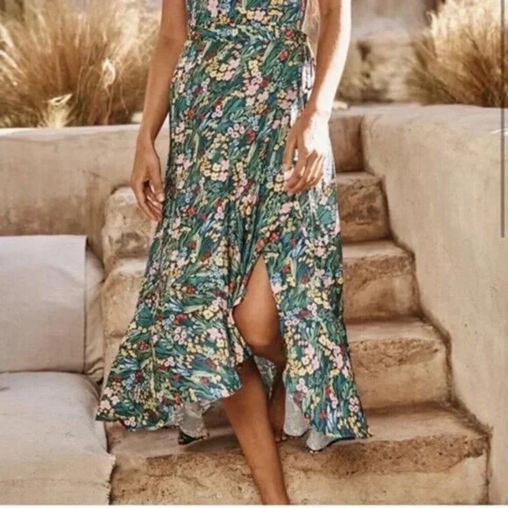 SUMMERSALT x Rifle Paper Co. The Beach to Brunch Lea Floral Wrap Skirt Small